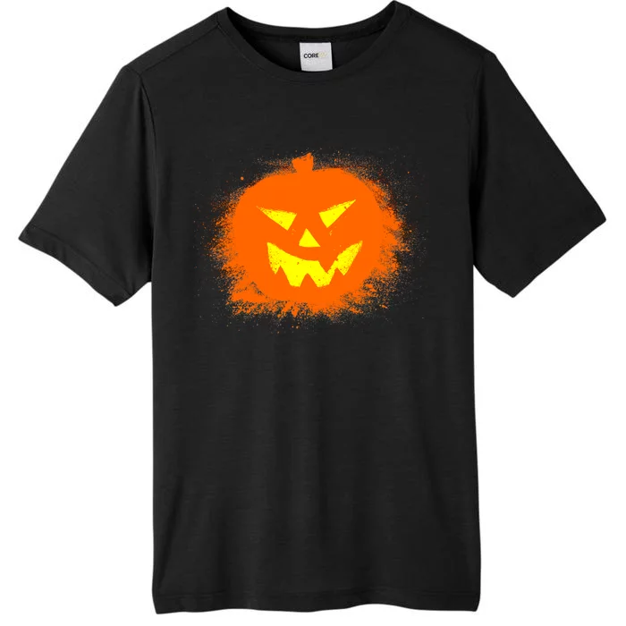 Halloween Pumpkin Jack O Lantern Splatter ChromaSoft Performance T-Shirt