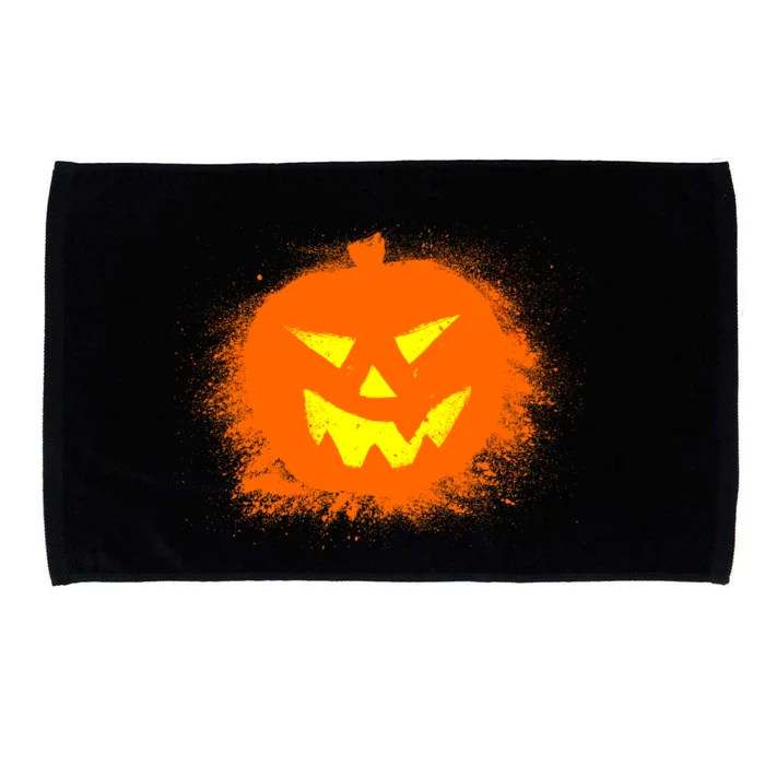 Halloween Pumpkin Jack O Lantern Splatter Microfiber Hand Towel