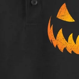 Halloween Pumpkin Jack O'Lantern Face Dry Zone Grid Performance Polo