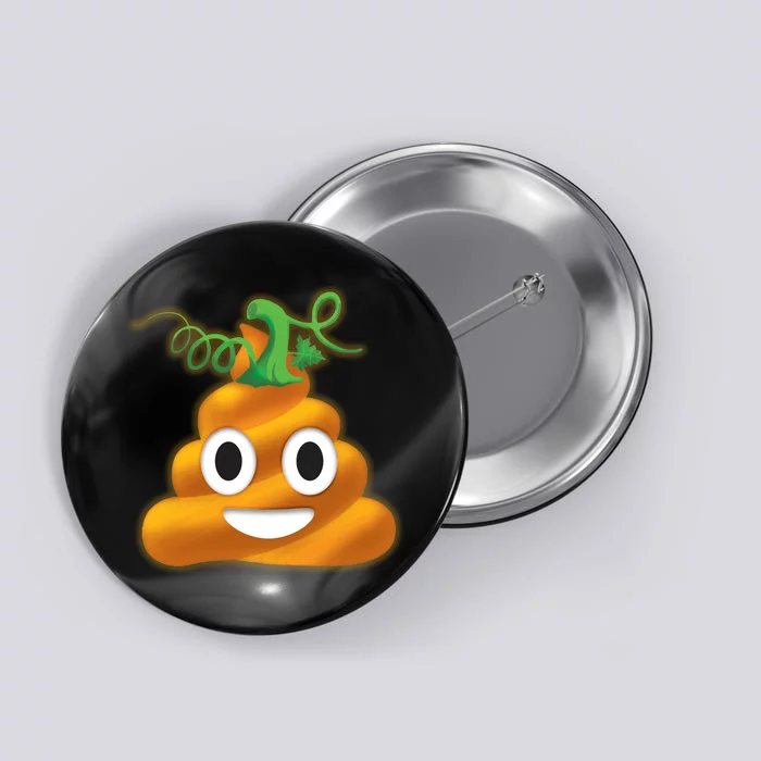 Halloween Pumpkin Poop Emoji Button