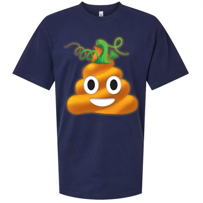 Halloween Pumpkin Poop Emoji Sueded Cloud Jersey T-Shirt