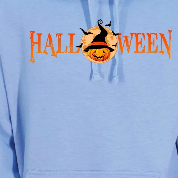 Halloween Pumpkin Witch Logo Unisex Surf Hoodie