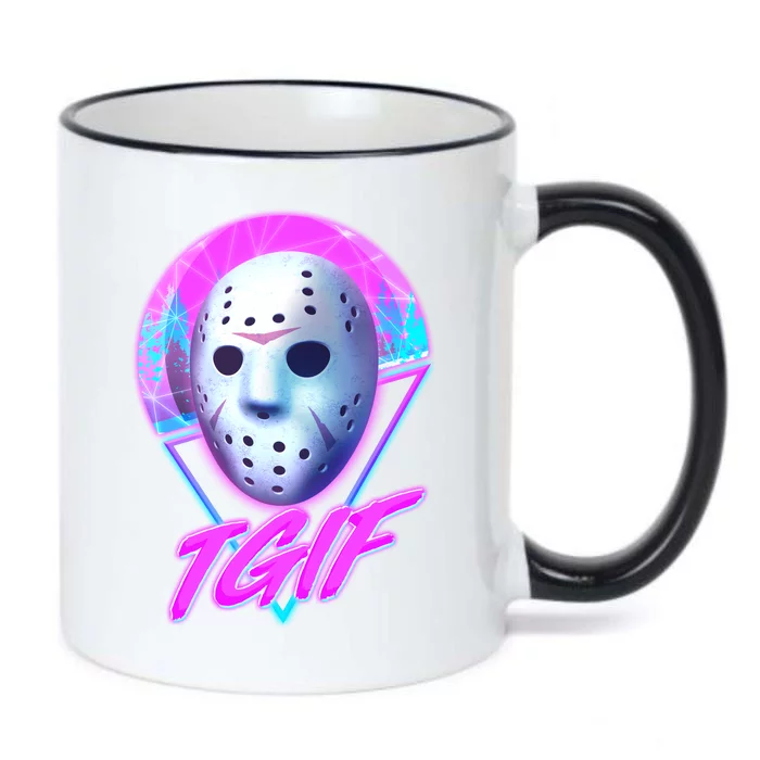 Halloween Retro 80's TGIF Jason Mask Black Color Changing Mug