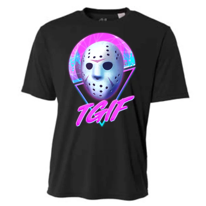 Halloween Retro 80's TGIF Jason Mask Cooling Performance Crew T-Shirt