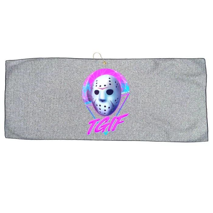 Halloween Retro 80's TGIF Jason Mask Large Microfiber Waffle Golf Towel