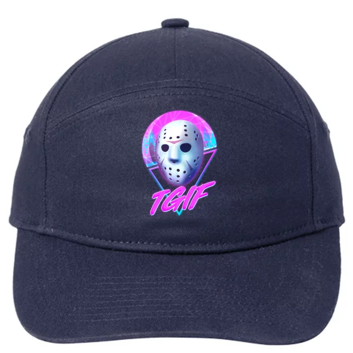 Halloween Retro 80's TGIF Jason Mask 7-Panel Snapback Hat