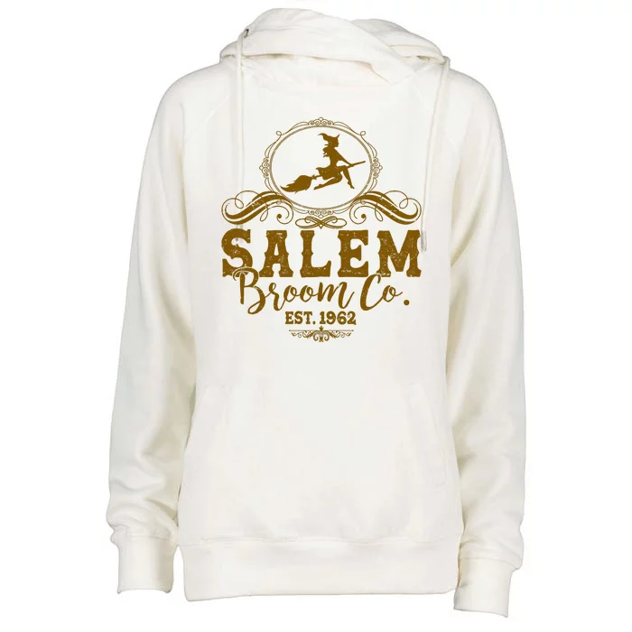 Halloween Salem Broom Co Est 1962 Womens Funnel Neck Pullover Hood