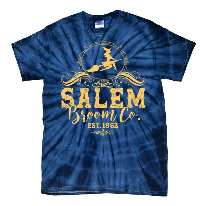 Halloween Salem Broom Co Est 1962 Tie-Dye T-Shirt