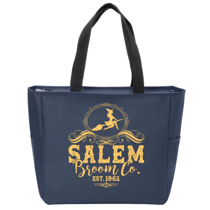 Halloween Salem Broom Co Est 1962 Zip Tote Bag