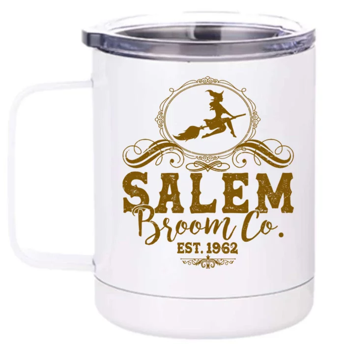 Halloween Salem Broom Co Est 1962 Front & Back 12oz Stainless Steel Tumbler Cup