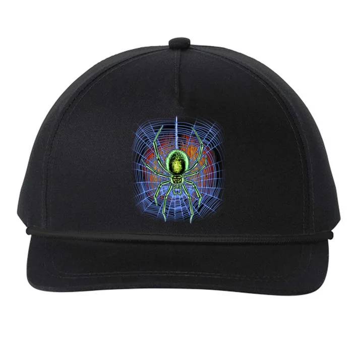 Halloween Spiderweb Creepy Spider Snapback Five-Panel Rope Hat