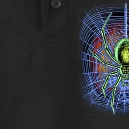 Halloween Spiderweb Creepy Spider Dry Zone Grid Performance Polo