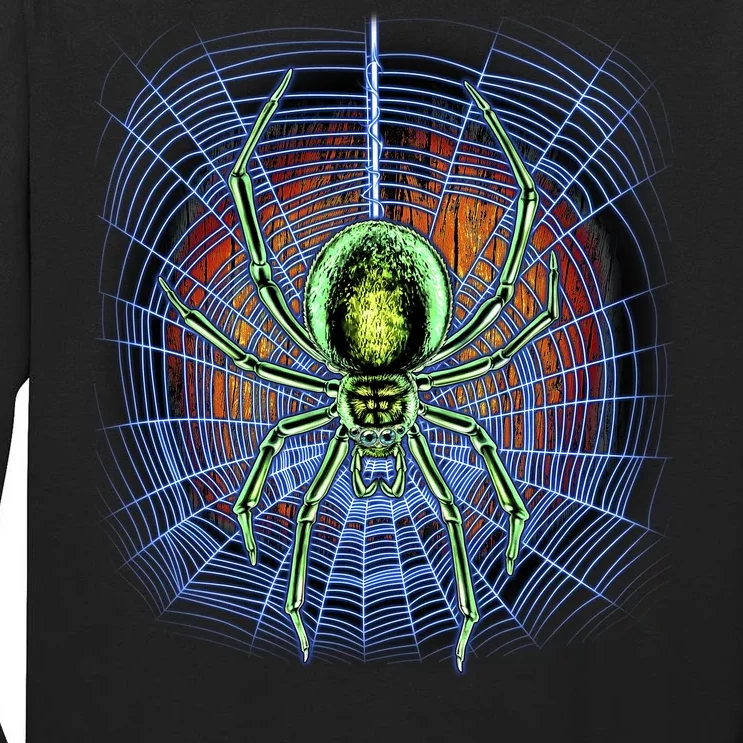 Halloween Spiderweb Creepy Spider Tall Long Sleeve T-Shirt