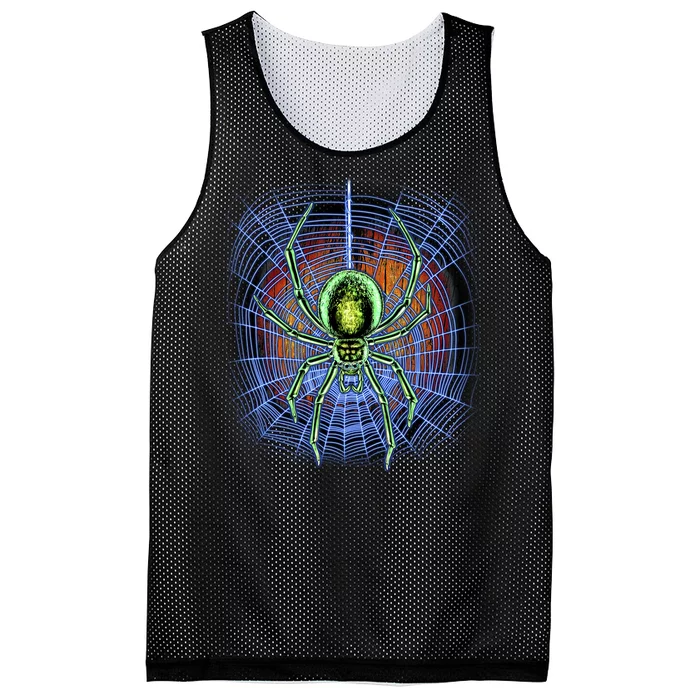 Halloween Spiderweb Creepy Spider Mesh Reversible Basketball Jersey Tank