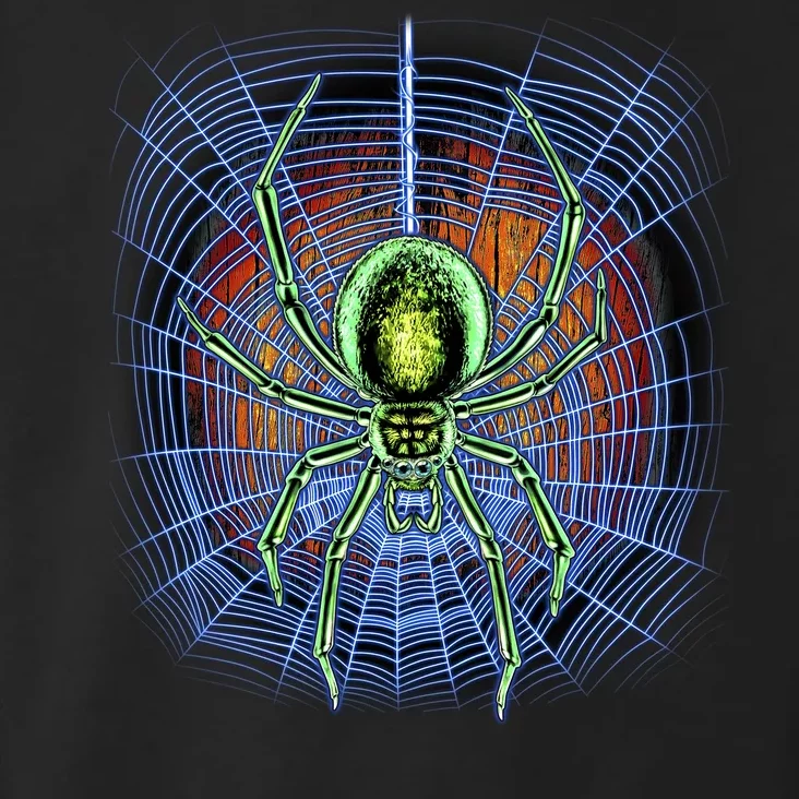 Halloween Spiderweb Creepy Spider Toddler Hoodie