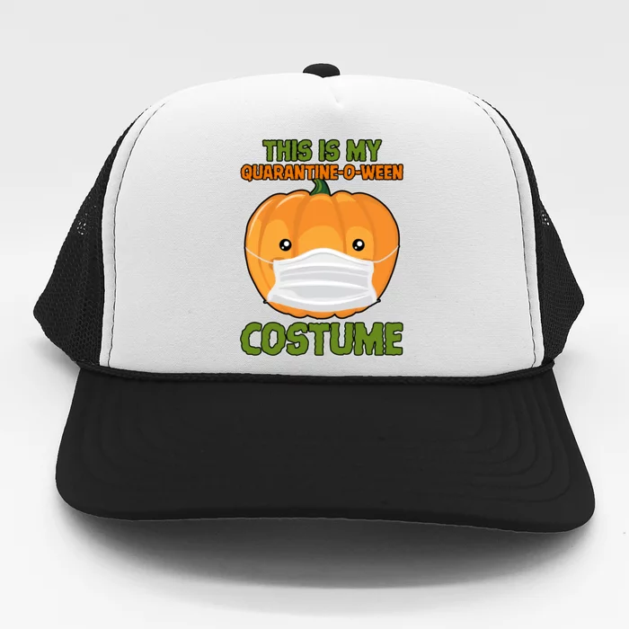 Halloween This is My Quarantine-O-Ween Costume Pumpkin Trucker Hat