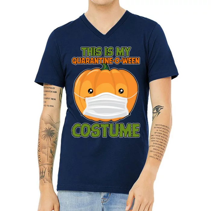 Halloween This is My Quarantine-O-Ween Costume Pumpkin V-Neck T-Shirt