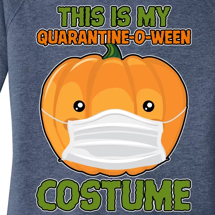 Halloween This is My Quarantine-O-Ween Costume Pumpkin Women's Perfect Tri Tunic Long Sleeve Shirt