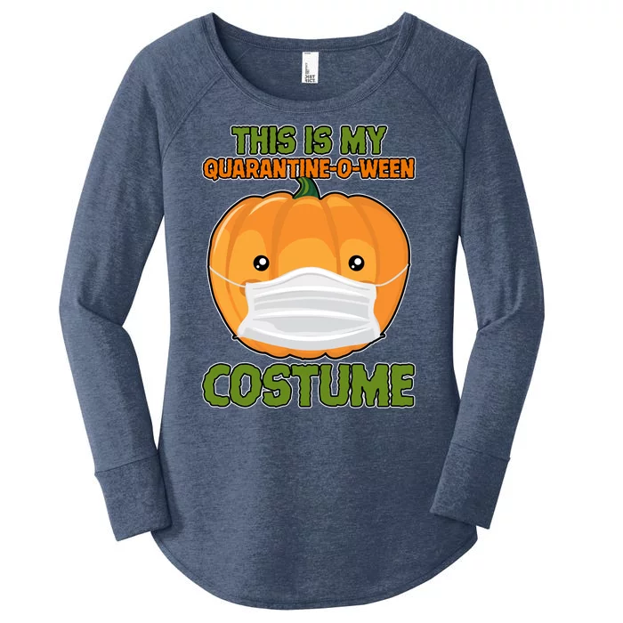 Halloween This is My Quarantine-O-Ween Costume Pumpkin Women's Perfect Tri Tunic Long Sleeve Shirt