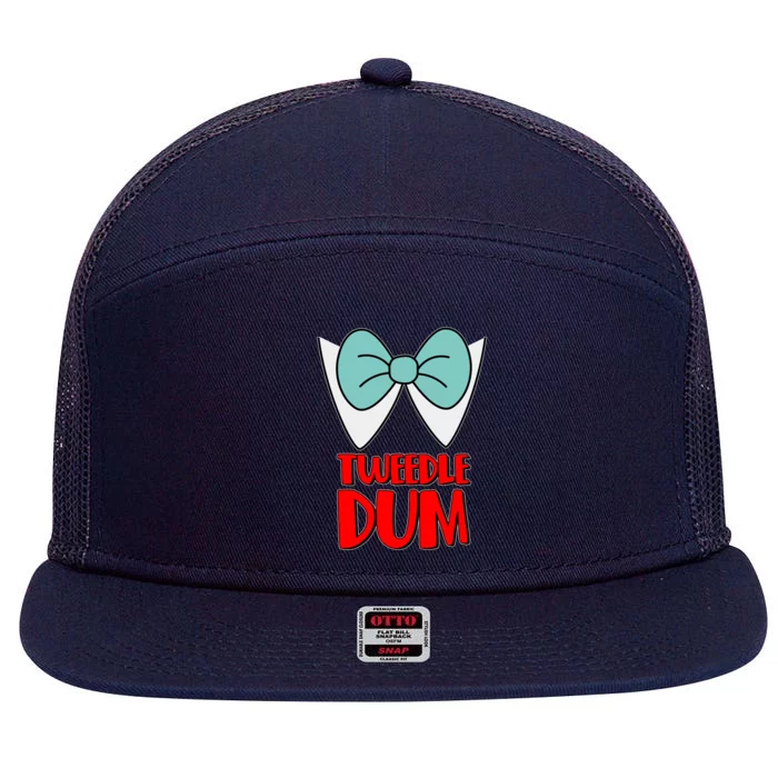 Halloween Tweedle Dum Costume 7 Panel Mesh Trucker Snapback Hat