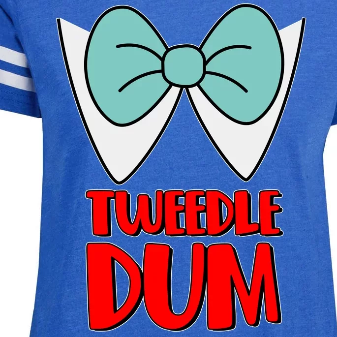 Halloween Tweedle Dum Costume Enza Ladies Jersey Football T-Shirt