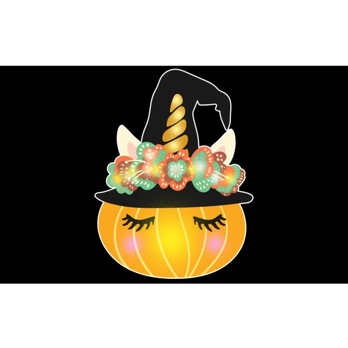 Halloween Uni-Pumpkin Sparkly Cute Bumper Sticker