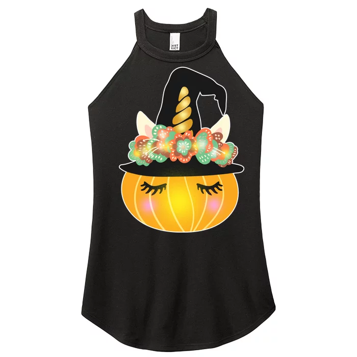 Halloween Uni-Pumpkin Sparkly Cute Women’s Perfect Tri Rocker Tank