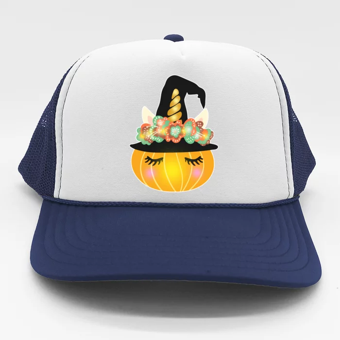 Halloween Uni-Pumpkin Sparkly Cute Trucker Hat