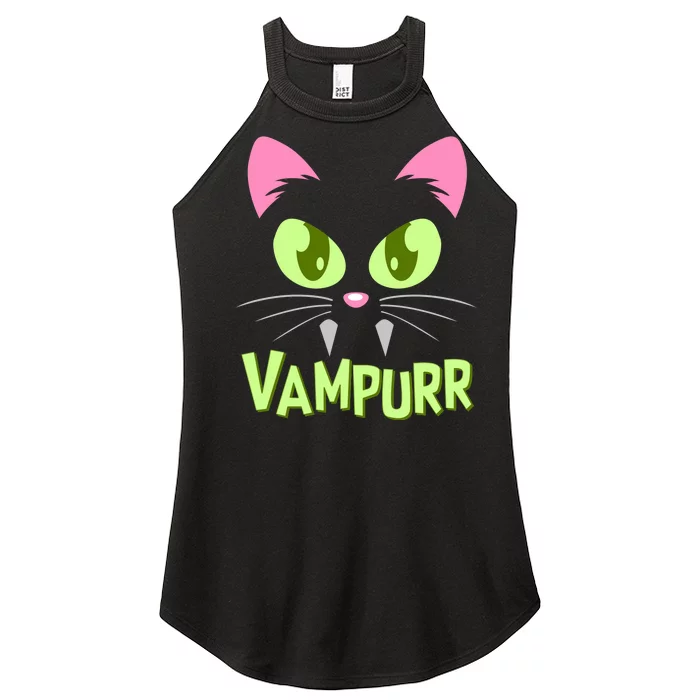 Halloween Vampurr Funny Cat Women’s Perfect Tri Rocker Tank