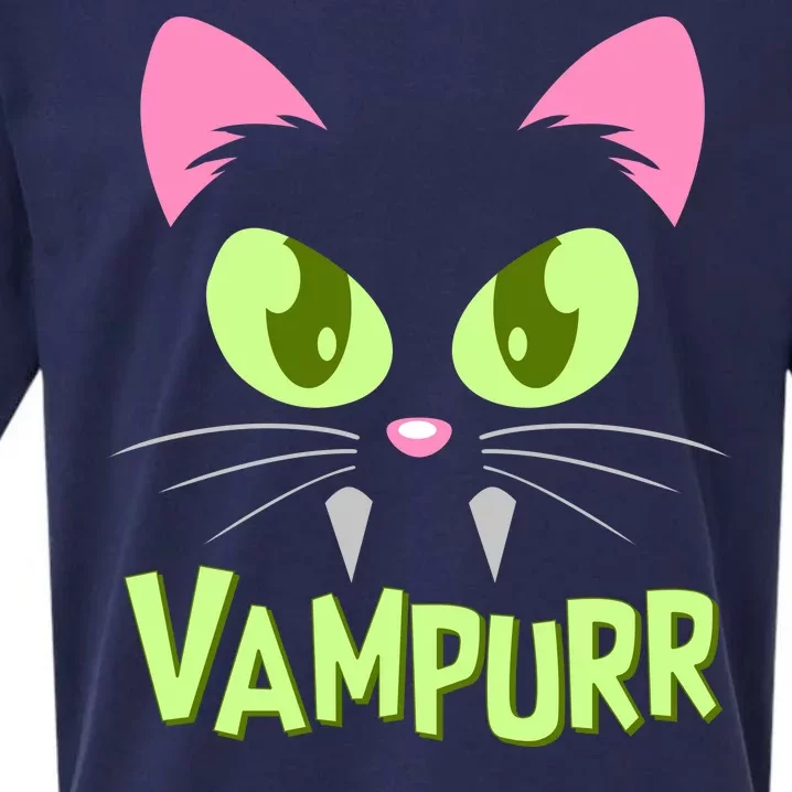 Halloween Vampurr Funny Cat Sueded Cloud Jersey T-Shirt