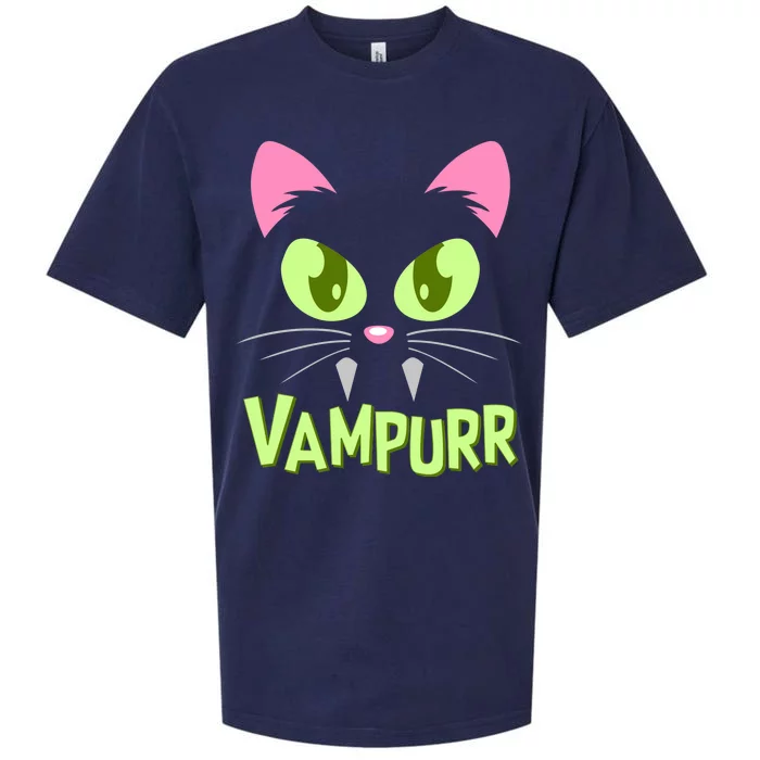 Halloween Vampurr Funny Cat Sueded Cloud Jersey T-Shirt