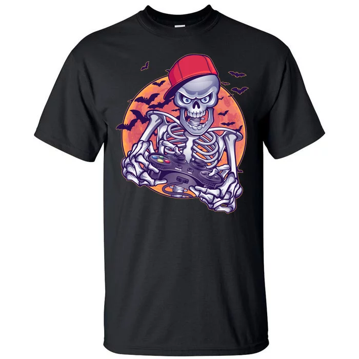 Halloween Video Gamer Skeleton Tall T-Shirt