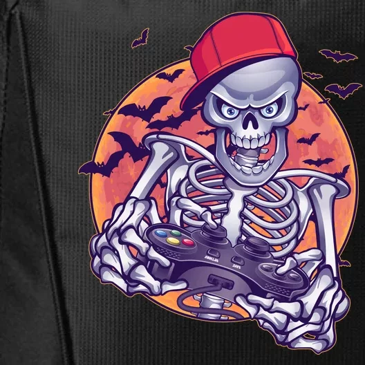 Halloween Video Gamer Skeleton City Backpack