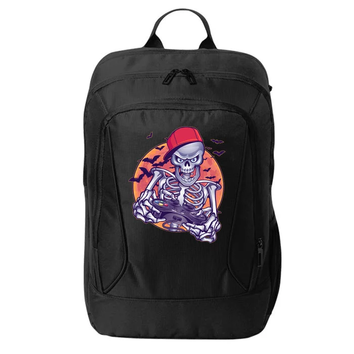 Halloween Video Gamer Skeleton City Backpack