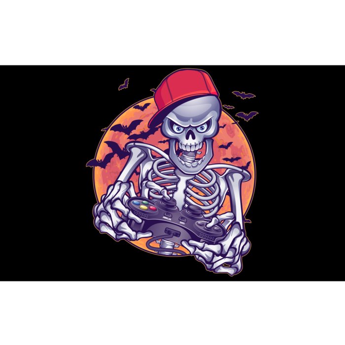 Halloween Video Gamer Skeleton Bumper Sticker