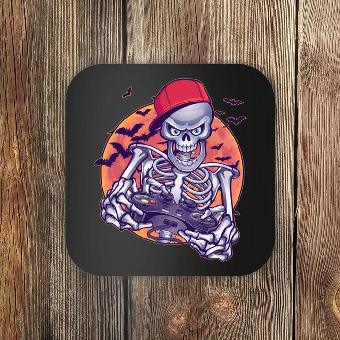 Halloween Video Gamer Skeleton Coaster