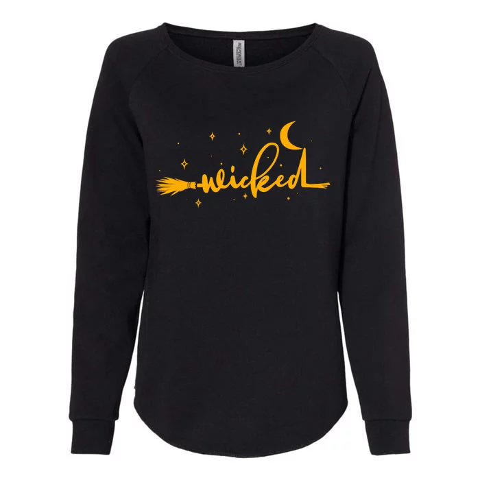 Halloween Wicked Witch Broom Womens California Wash Sweatshirt