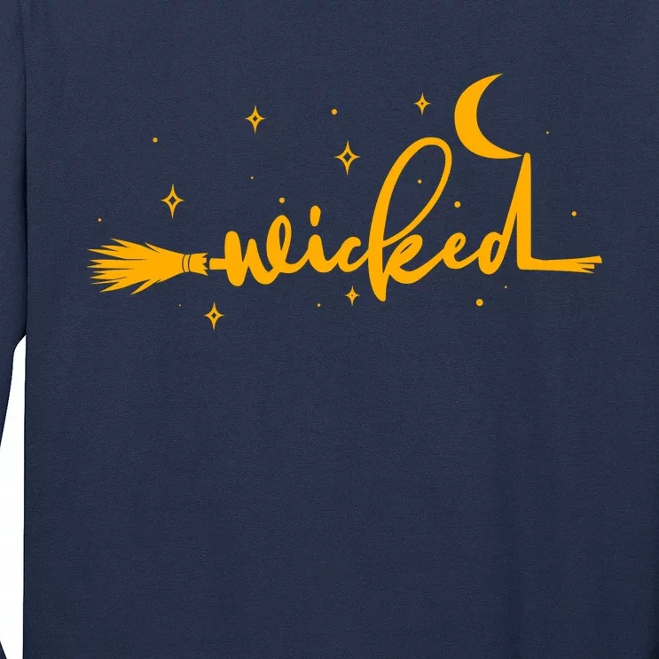 Halloween Wicked Witch Broom Long Sleeve Shirt