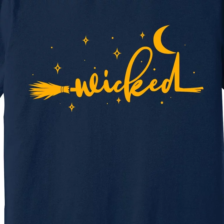 Halloween Wicked Witch Broom Premium T-Shirt