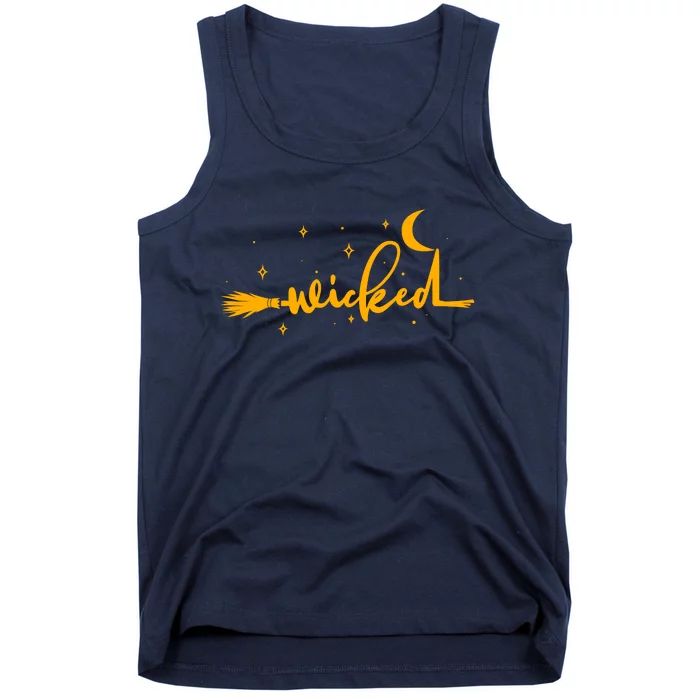 Halloween Wicked Witch Broom Tank Top