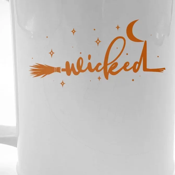 Halloween Wicked Witch Broom Front & Back Beer Stein