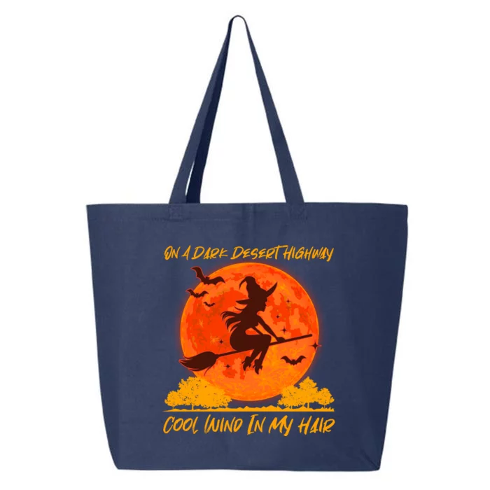 Halloween Witch On A Dark Desert Highway 25L Jumbo Tote