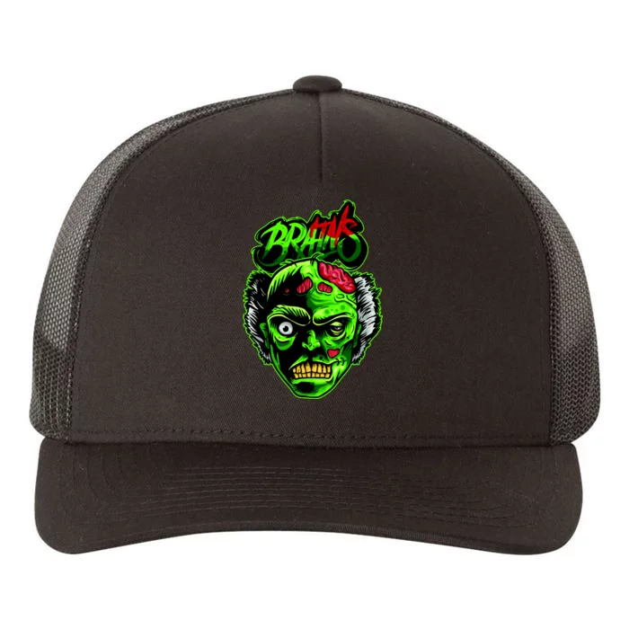 Halloween Zombie Brains Yupoong Adult 5-Panel Trucker Hat