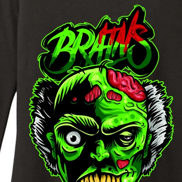 Halloween Zombie Brains Womens CVC Long Sleeve Shirt