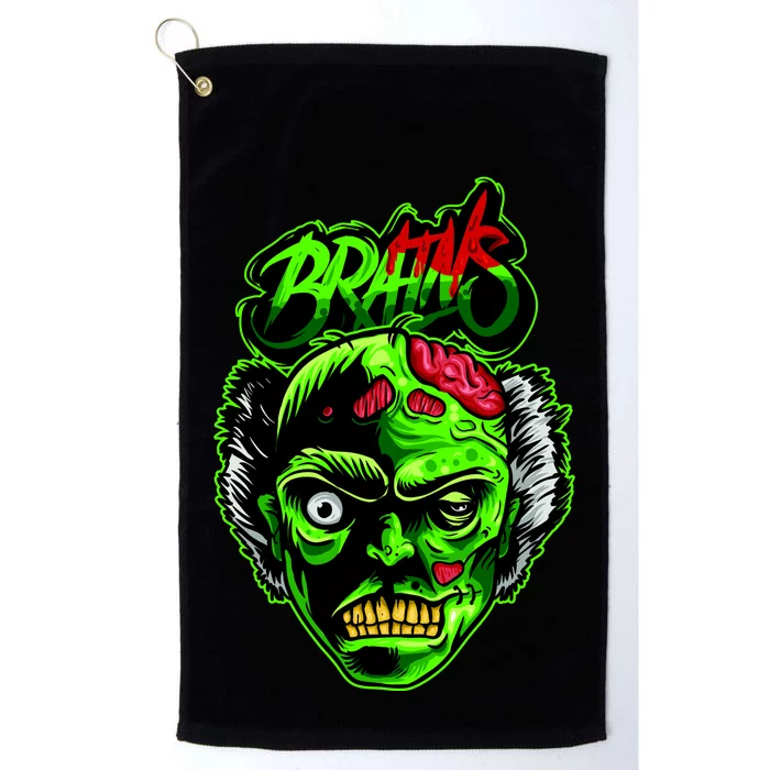 Halloween Zombie Brains Platinum Collection Golf Towel