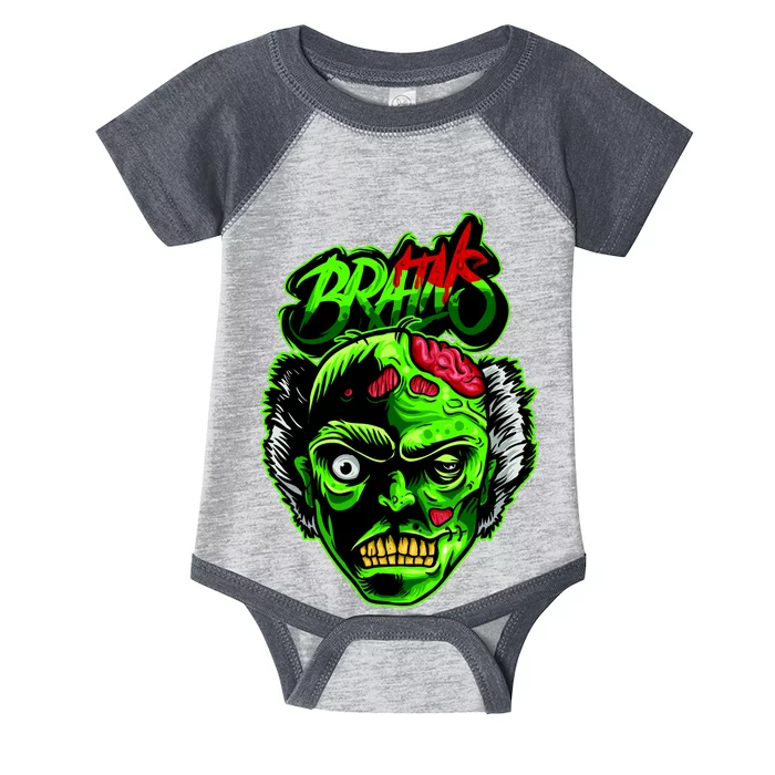 Halloween Zombie Brains Infant Baby Jersey Bodysuit