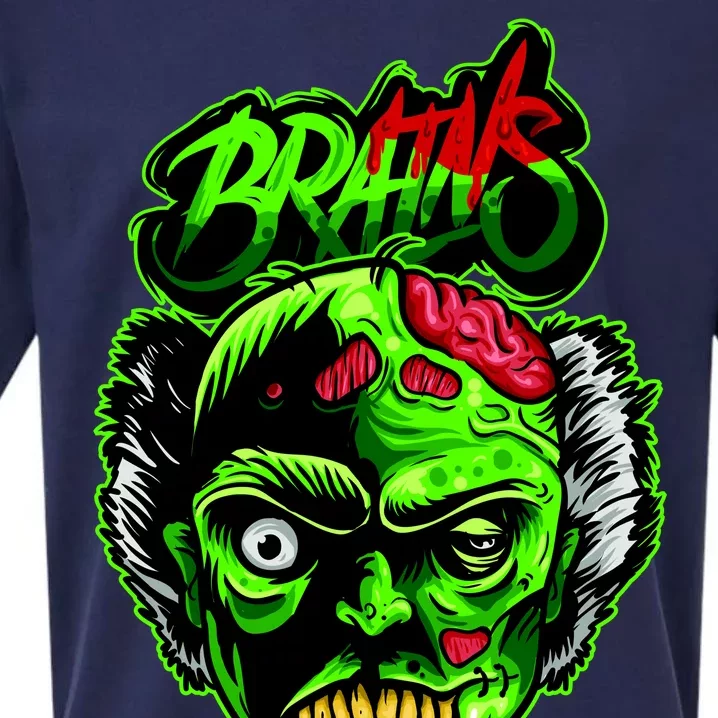 Halloween Zombie Brains Sueded Cloud Jersey T-Shirt