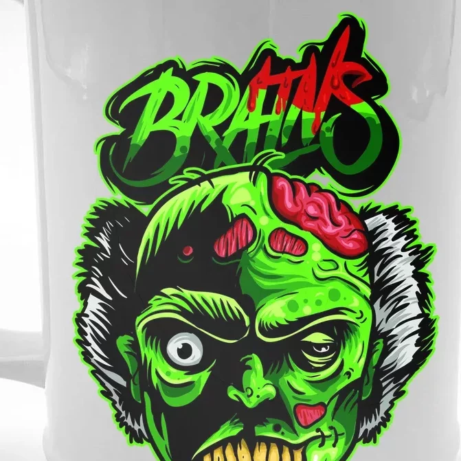 Halloween Zombie Brains Front & Back Beer Stein