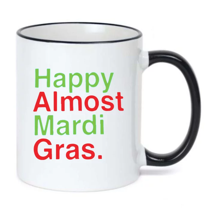 Happy Almost Mardi Gras Black Color Changing Mug