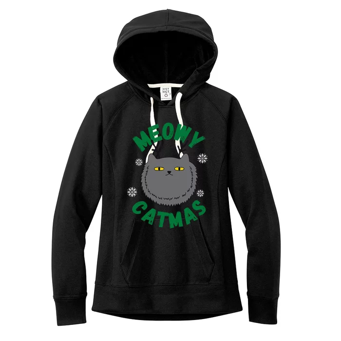 Have A Meowy Catmas Gift Women's Fleece Hoodie